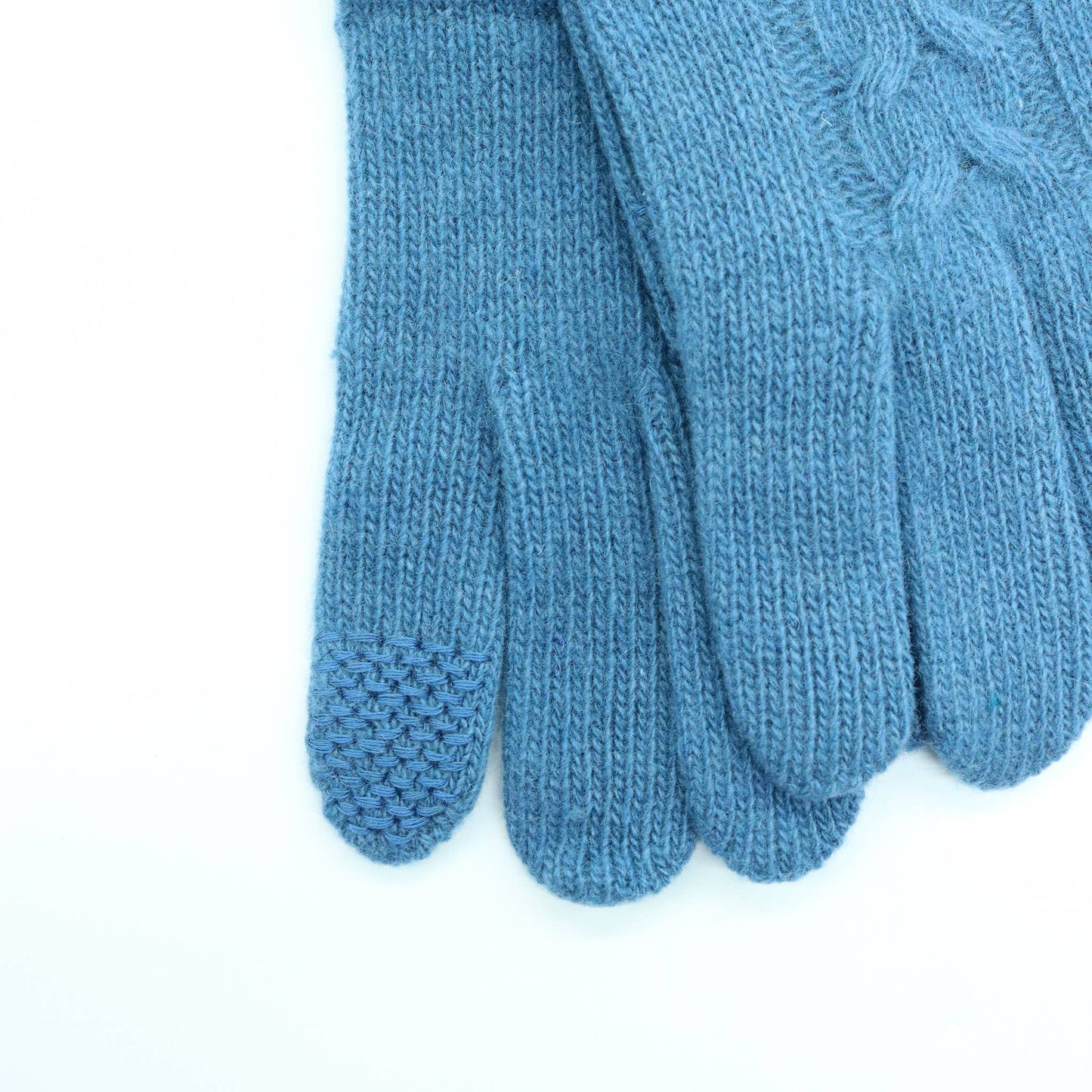 Cashmere Tech gloves with cables
