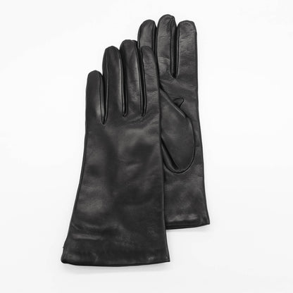 MADE IN ITALY 9" LEATHER GLOVES WITH CASHMERE LINING