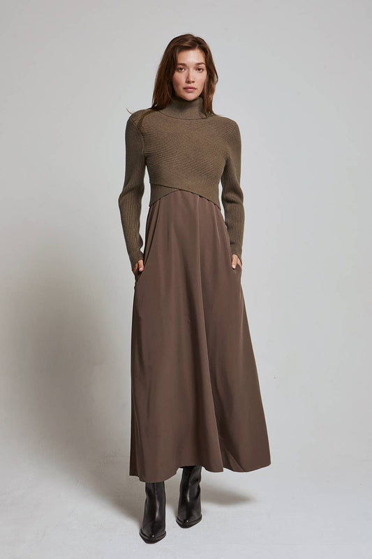 Crescent Brooks Dress and Sweater Two-Piece Set