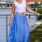 TINA Stephens Italy/Tees By Tina - Brenda Silk Foldover Waist Skirt (SL204)
