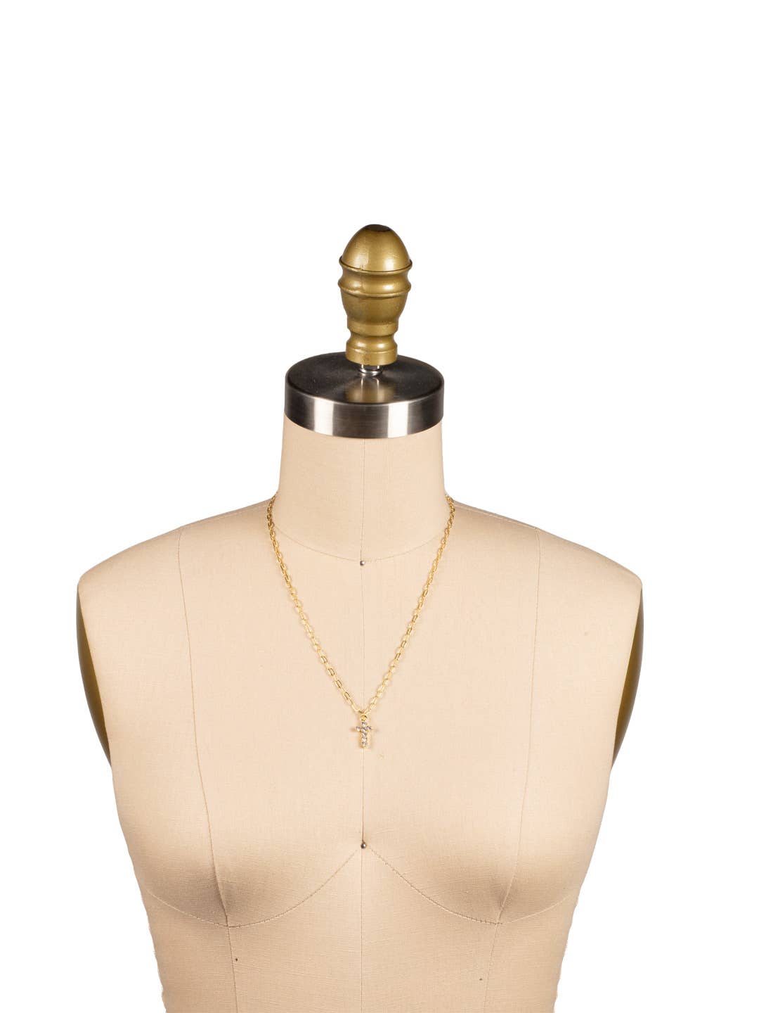 Crystal Cross Pendant Necklace - NFM7BGCRY