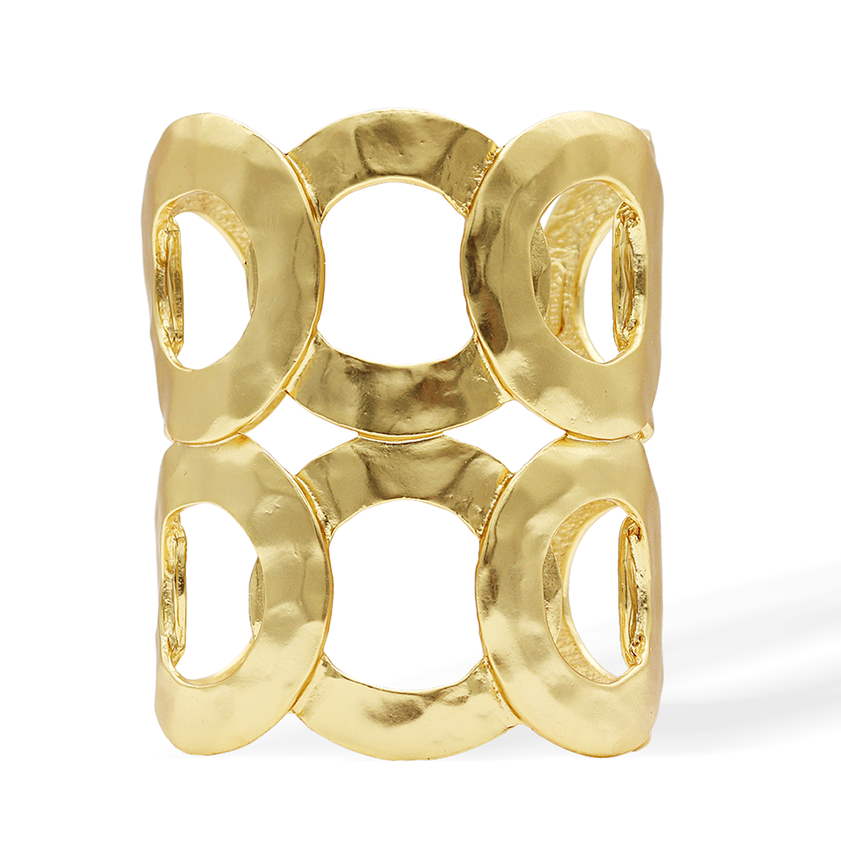 KARINE SULTAN - Intertwined Rings Cuff Bracelet - 24K Gold Plated
