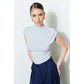 INA - Classic Mock Neck Sleeveless Knit Top