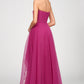 Theia Couture Teresa Strapless Draped Gown