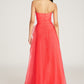 Theia Couture Teresa Strapless Draped Gown