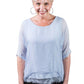 Adriana Silk Double Raw Edge Top (BQ209)