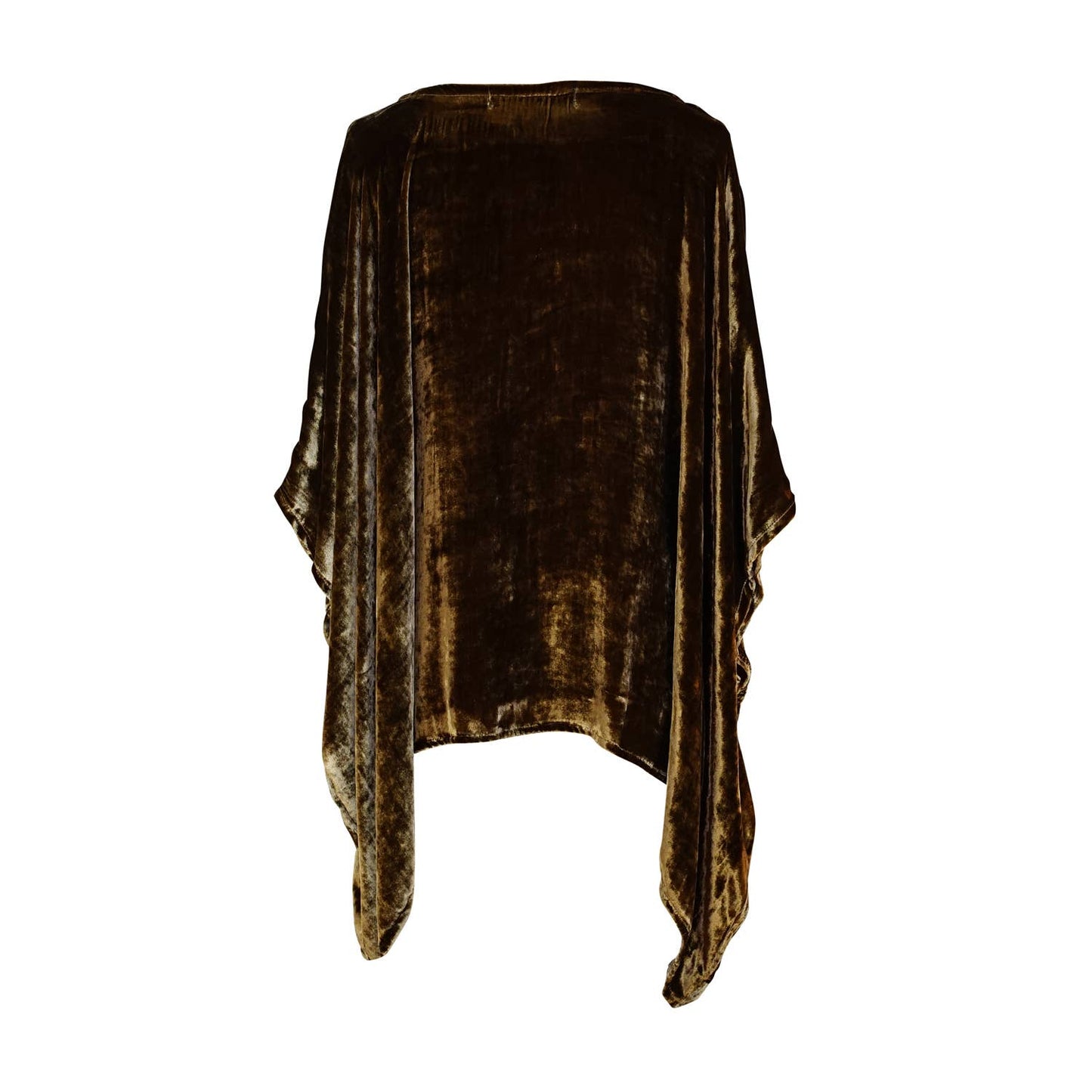 Jennafer Grace Olive Silk Velvet Scarf Top