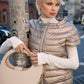 The St Ives | Down Vest Metallic Gold