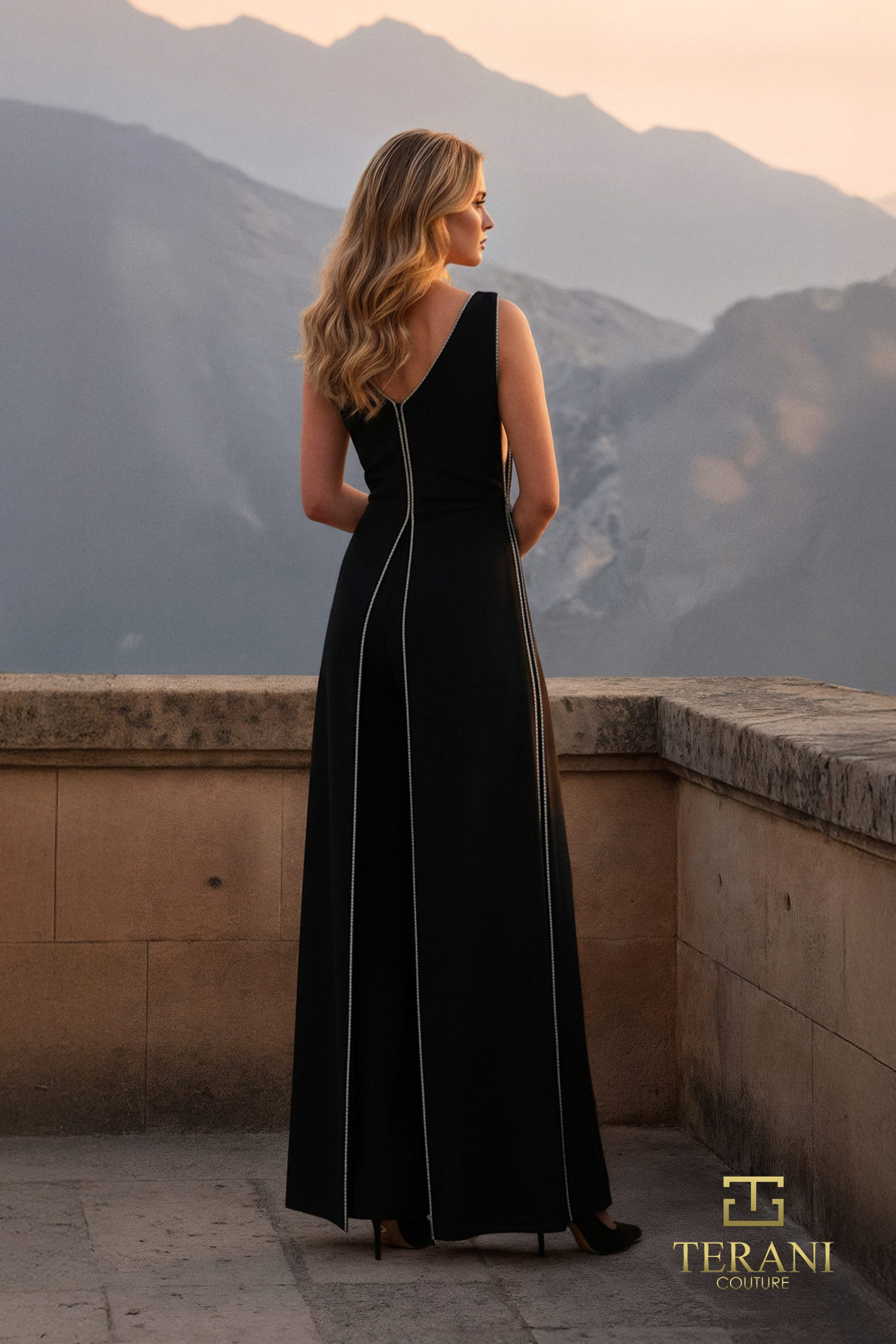 dress the population emmet gathered crepe jumpsuit Dress the Population Emmet Gathered Crepe Wide Leg Jumpsuit Pine Size XXL