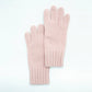 Cashmere gloves with wide rib cuff