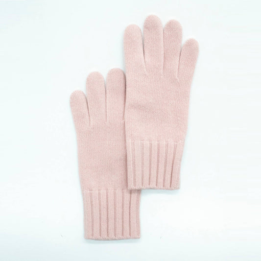 Cashmere gloves with wide rib cuff