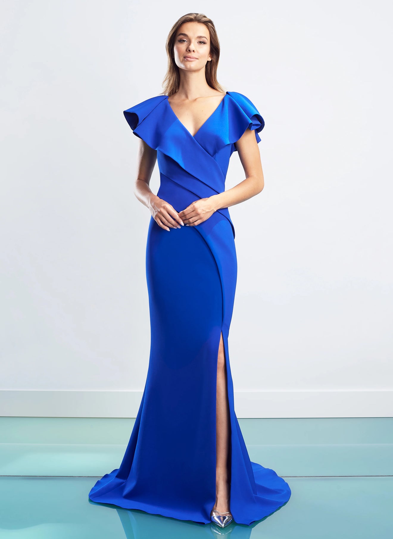 Alexander by Daymor Cap Sleeve Evening Gown