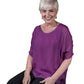 Adriana Silk Double Raw Edge Top (BQ209)