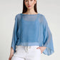 TINA Stephens Italy/Tees By Tina - Sofita 3/4 Sleeve Cropped Silk Kaftan (BQ200)