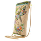 Mary Frances Accessories - Soaring Spirit Beaded Dragonfly and Floral Crossbody Bag