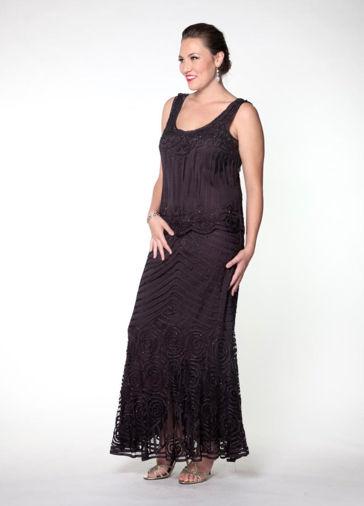 Soulmates  3pc Bell Sleeve Jacket Tank and Skirt Set