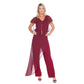 Last Tango Chiffon Overlay Jumpsuit