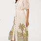 Johnny Was BUTTON FRONT DRAWSTRING DRESS