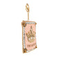 Crowned Jewel Beaded Pink with Gold Crown Coin Purse