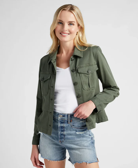 Liverpool Peplum Hem Trucker Jacket