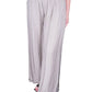 TINA Stephens Italy/Tees By Tina - Mercedes Foldover Waist Silk Pant (PL203): 100 White / One Size