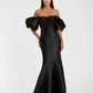 Mac Duggal Black Sweetheart Off The Shoulder Puff Sleeve Gown