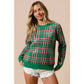 Clear Sequin Plaid Sweater