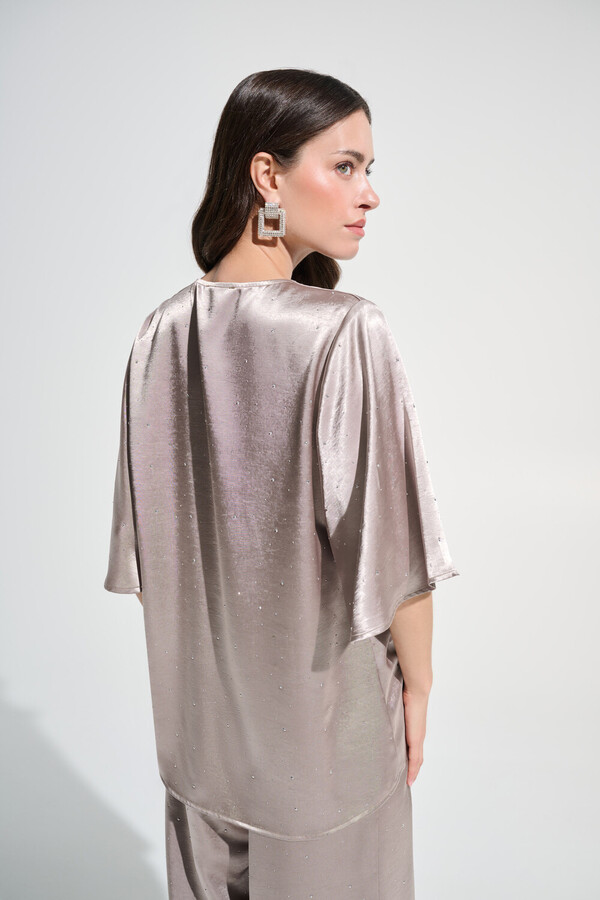Joseph Ribkoff V-neck Jewel Embellished Pullover Style