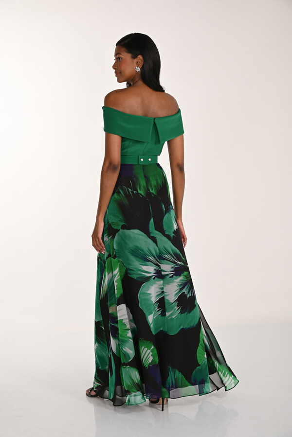 Frank Lyman Floral Off-shoulder Maxi Dress