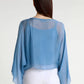 TINA Stephens Italy/Tees By Tina - Sofita 3/4 Sleeve Cropped Silk Kaftan (BQ200)