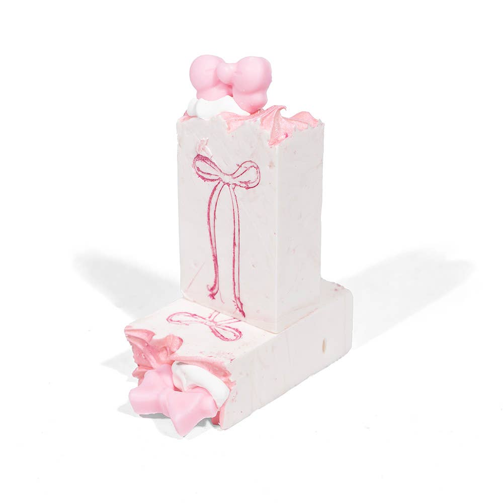 Pretty in Pink party favor sized Soap Bar with Pink Bow