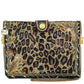 Mary Francis Untamed Beaded Animal Print Crossbody Handbag