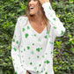 Wooden Ships MINI SHAMROCK PRINTED V COTTON