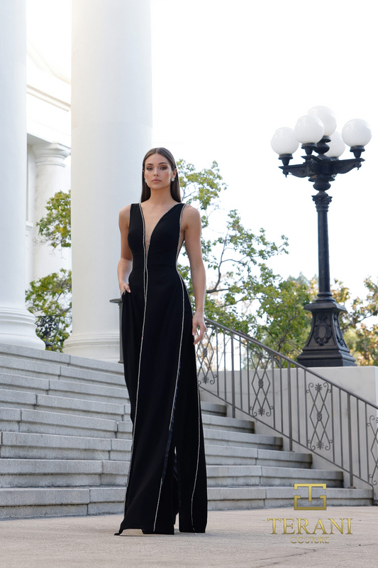 Black Crepe Jumpsuit