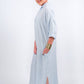 TINA Stephens Italy/Tees By Tina - Fernanda Open Collar Linen Dress (DQ107)