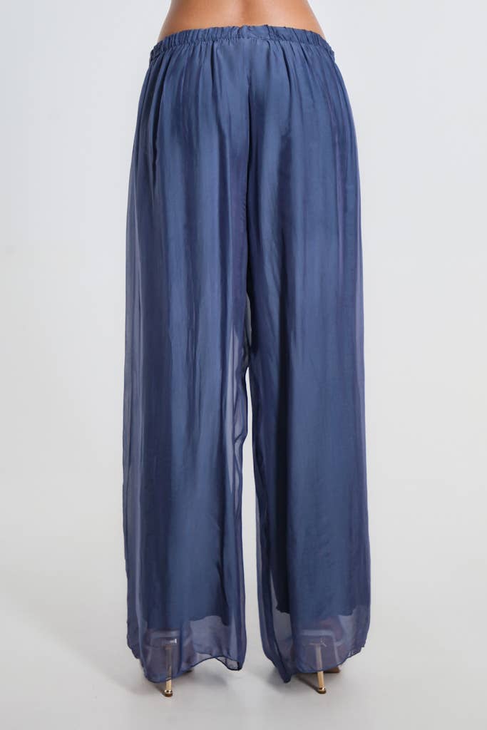 TINA Stephens Italy/Tees By Tina - Roxy Silk Straight Leg Pant (PL212)