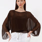 TINA Stephens Italy/Tees By Tina - Sofita 3/4 Sleeve Cropped Silk Kaftan (BQ200)
