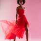 Theia Couture Teresa Strapless Draped Gown