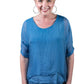 Adriana Silk Double Raw Edge Top (BQ209)