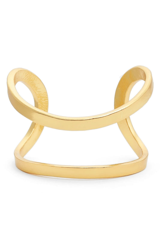 KARINE SULTAN - Minimalist Split Cuff - 24K Gold Plated