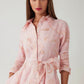 Teri Jon by Rickie Freeman Metallic Organza Jacquard Shirt Waist Gown