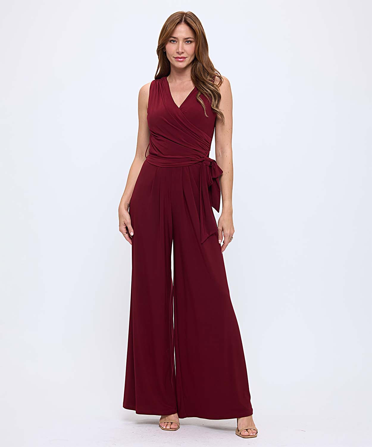 Last Tango Surplice Jumpsuit With Tie Waist