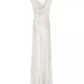 Milly Hammered Satin Cowl Neck Gown