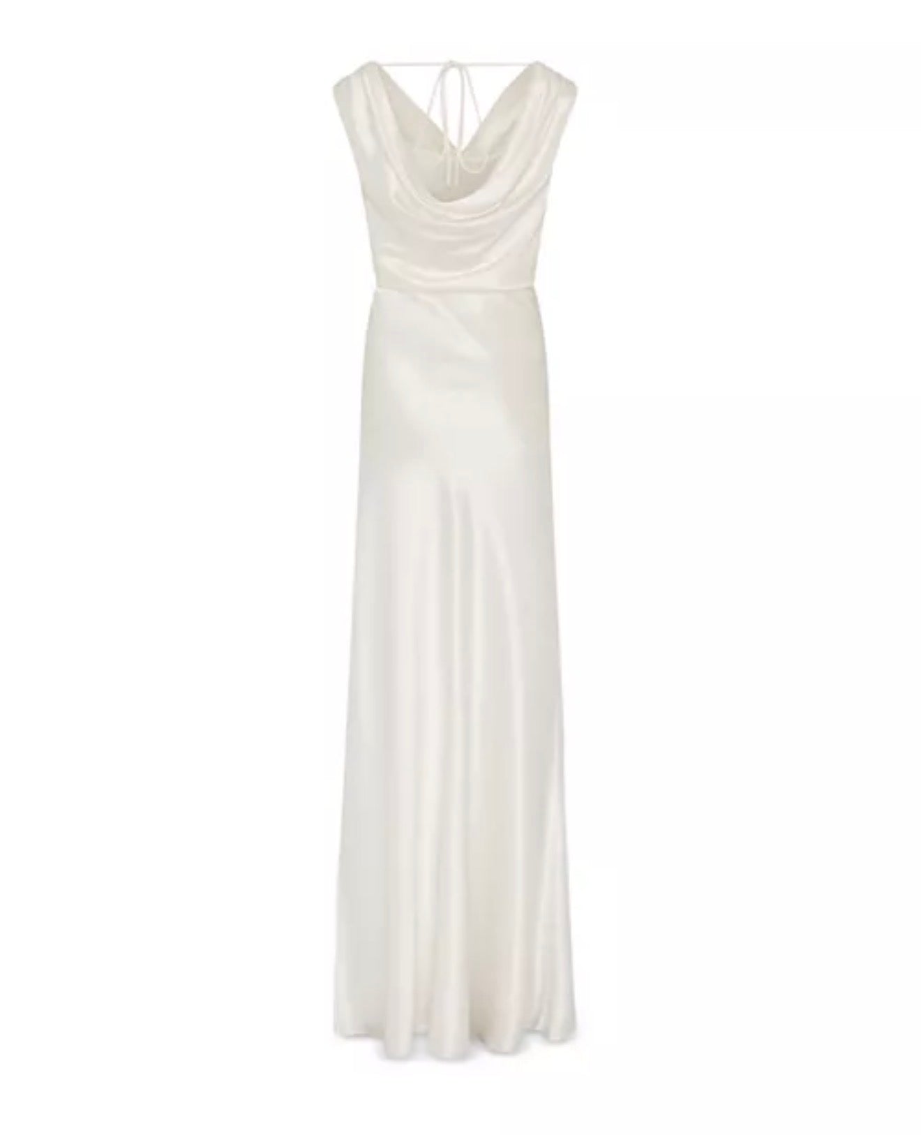 Milly Hammered Satin Cowl Neck Gown