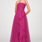 Theia Couture Teresa Strapless Draped Gown