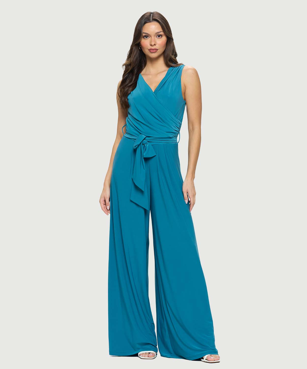 Last Tango Surplice Jumpsuit With Tie Waist