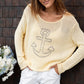 WOODEN SHIPS STITCHED ANCHOR COTTON CREW
