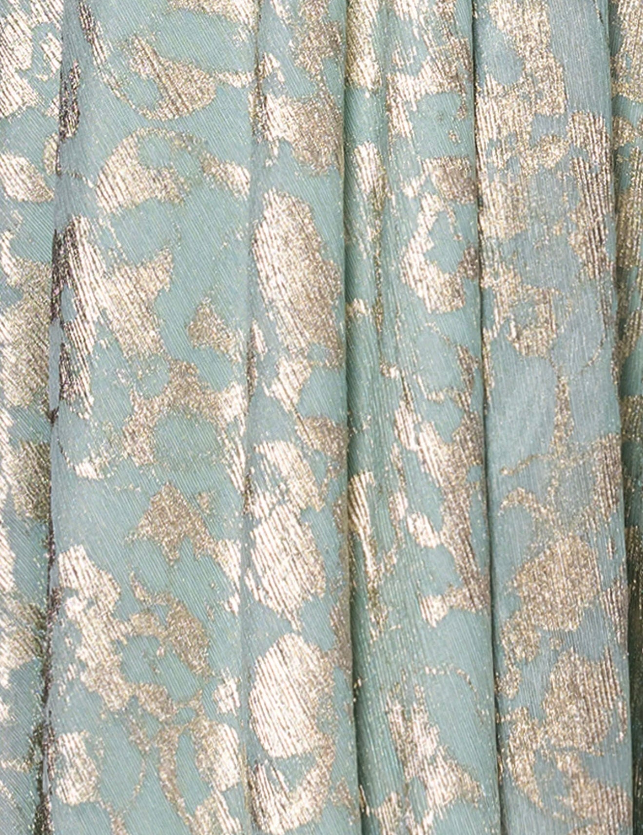 Betsy & Adam Melanie Foil Knit V-Neck Long Sleeve Floor Length Dress