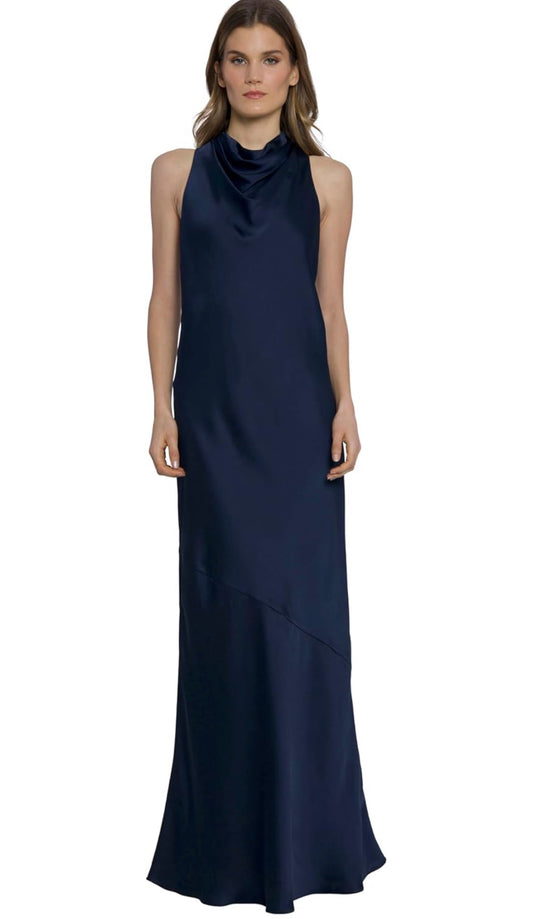 Maggy London Fit and Flare Halter Dress