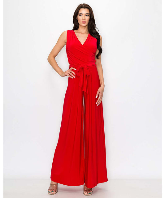 Last Tango Surplice Jumpsuit With Tie Waist